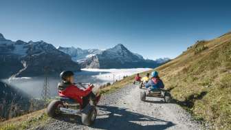Aussicht auf das Nebelmeer und den Eiger