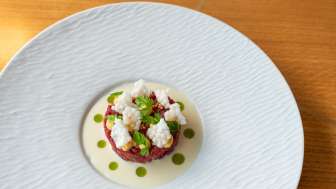 Menu auf der Terasse