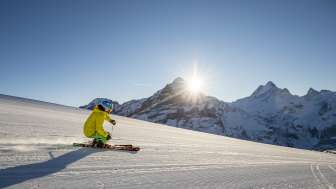 Skifahren bei Sonnenschein